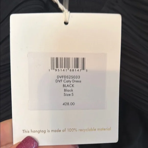 Diane Von Furstenberg Size S Black Caty Dress - Picture 3 of 6